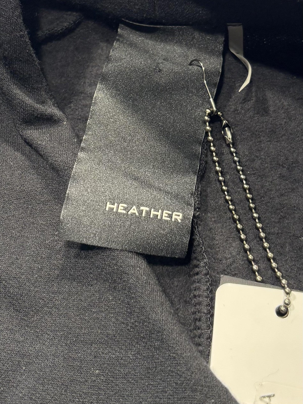Heather By Bordeaux Vest Womens Medium Black Fleece Asym Zip Long Moto