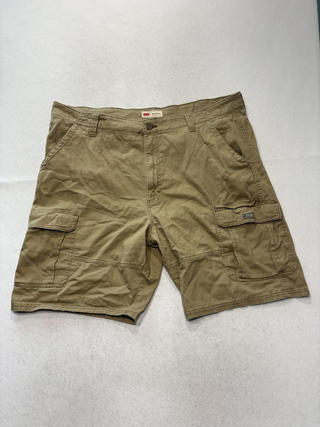 Wrangler Mens Relaxed Fit Cargo Shorts 40 Beige Canvas Stretch Hiking 11231492f