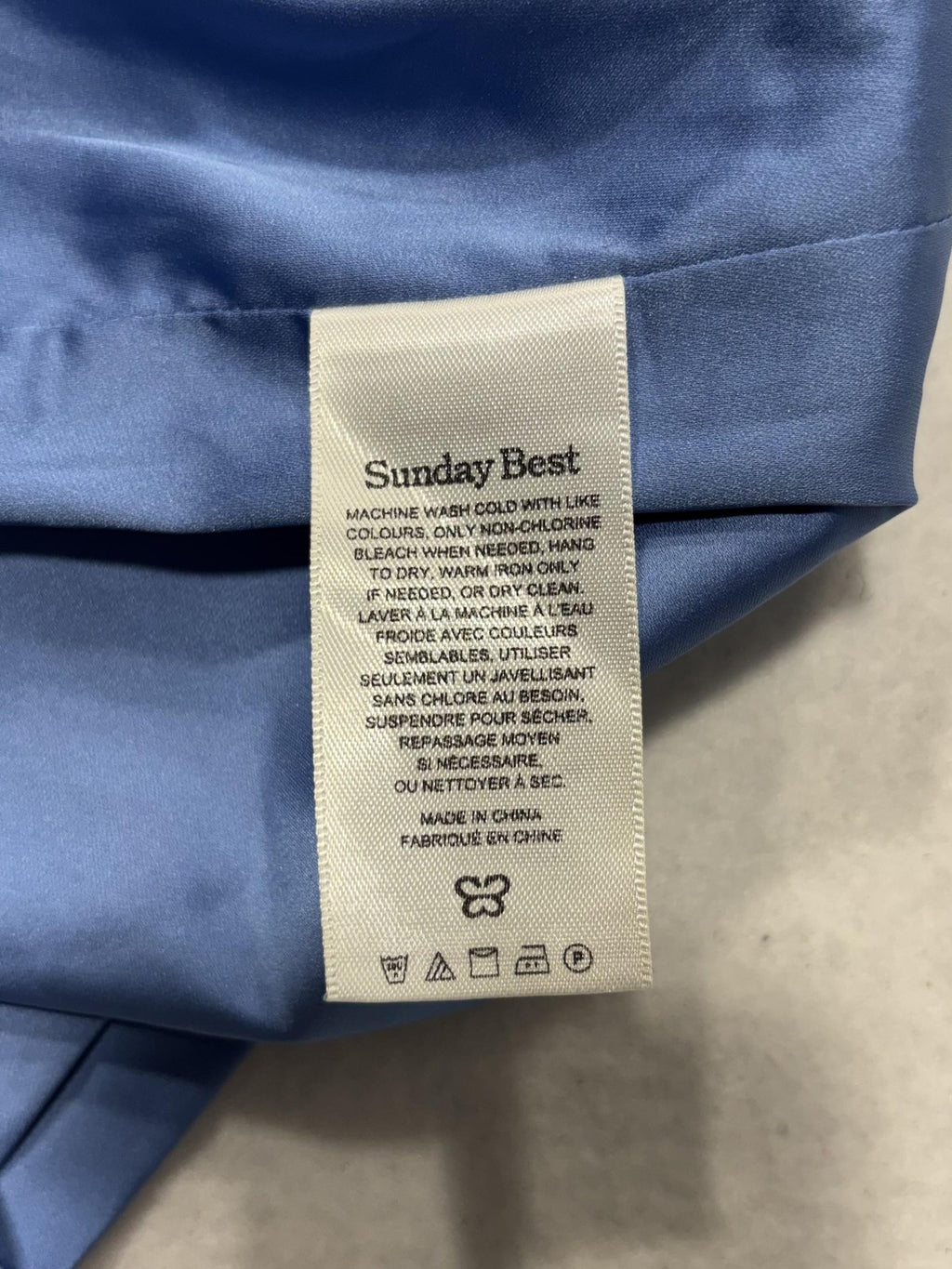 Sunday Best Skirt Womens 8 Blue Satin Mini Rocco Zip Back Aritzia Party Cocktail