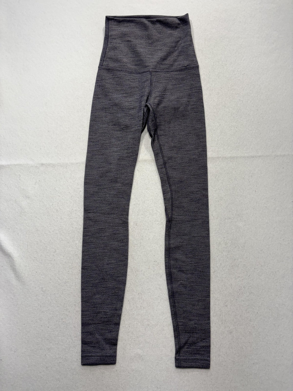 Lululemon Leggings Womens 2 Gray High Rise 25" Inseam Ankle Yoga Stretch Active