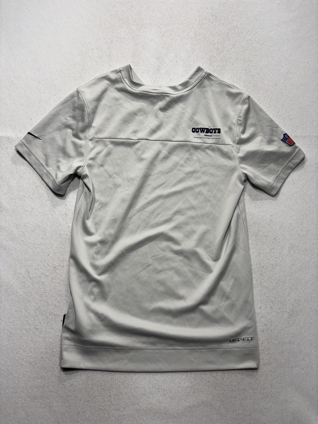 Dallas Cowboys Shirt Boys Medium Gray NFL Football Nike Dri Fit On Field Tee