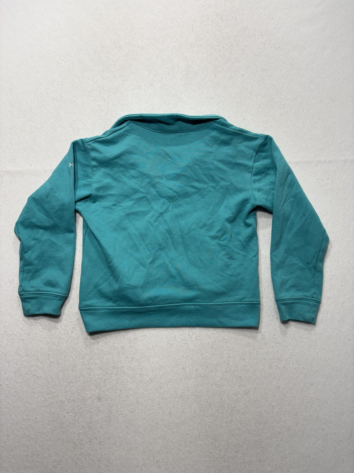 Columbia Sweatshirt Kids Small 7/8 Blue 1/4 Zip Mock Neck Logo Graphic Pullover