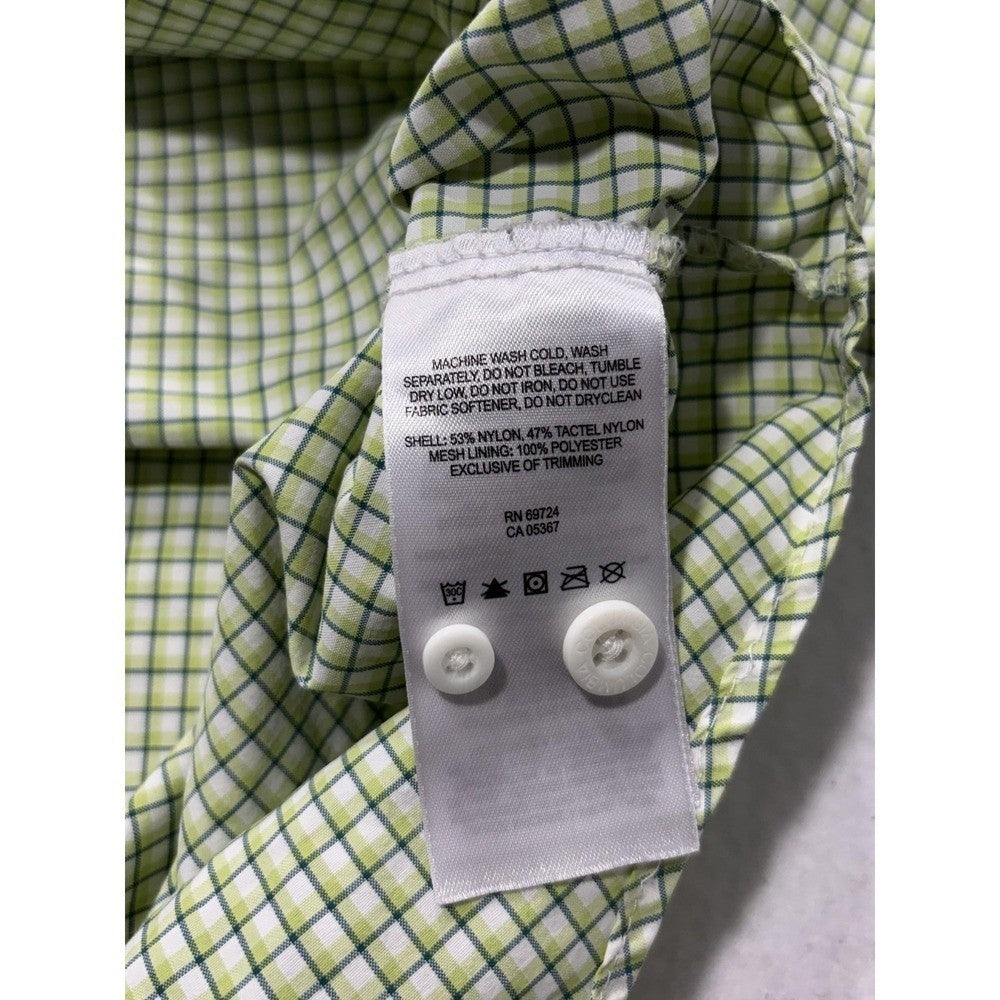 Columbia PFG Super Bahama Shirt Mens 2XL Green Short Sleeve Fishing Button Up