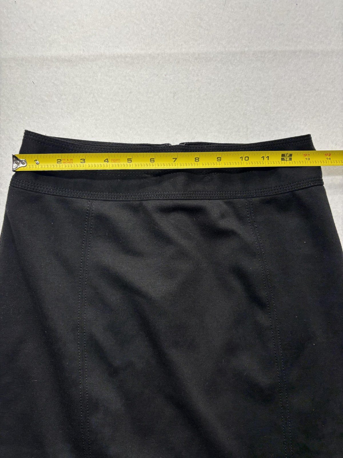 White House Black Market Skirt Womens 2 Black Stretch Pencil Knee Length Work