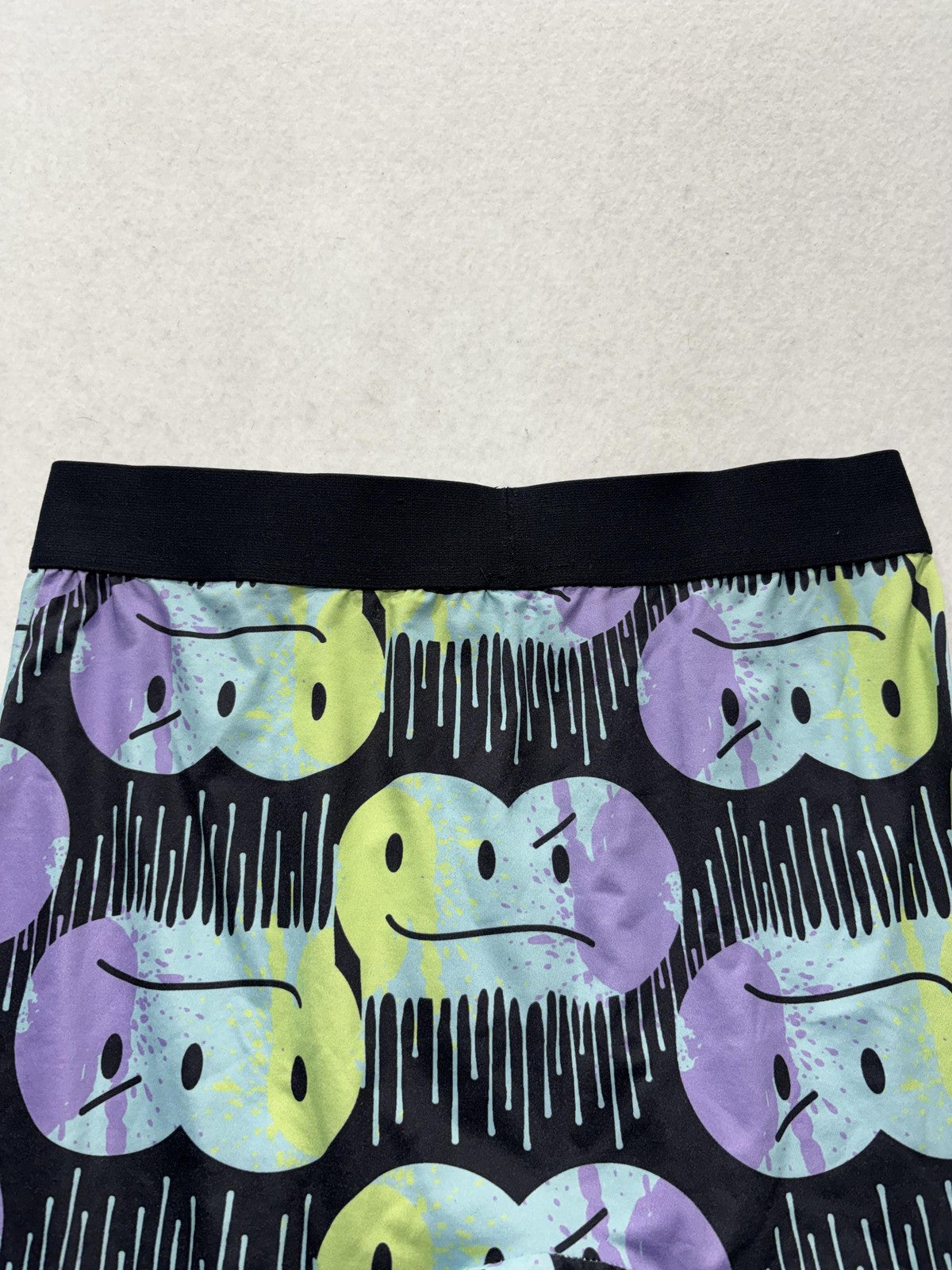 Rue21 Boxer Briefs Mens Medium Multicolor Drip Smiley Face Graphic Print Stretch