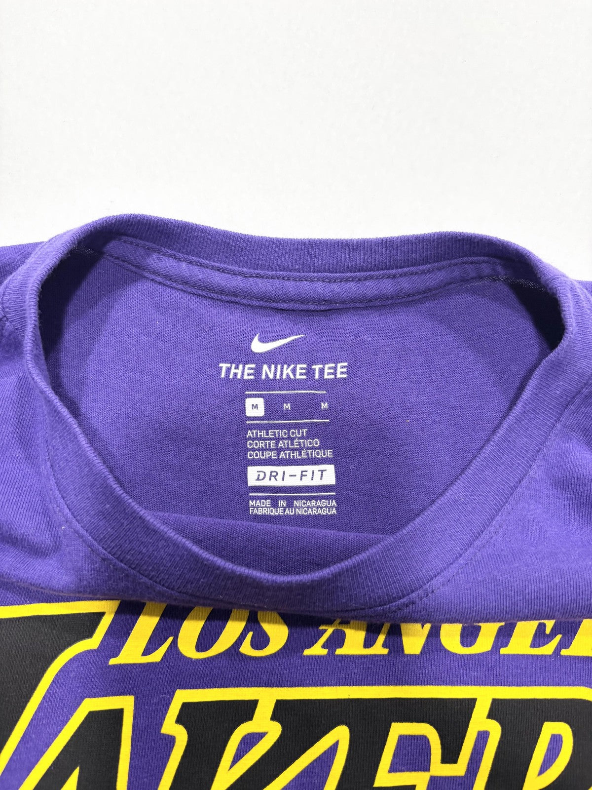 Los Angeles Lakers Shirt Mens Medium Purple NBA Anthony Davis Nike Dri Fit