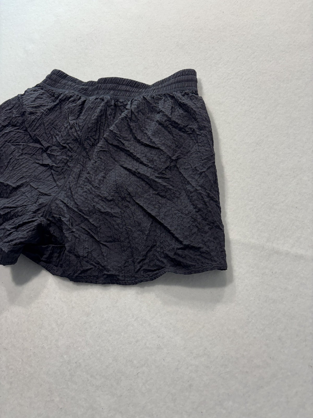 Lululemon Running Shorts Womens XXS Black Crinkle 3" Inseam Lined Athletic