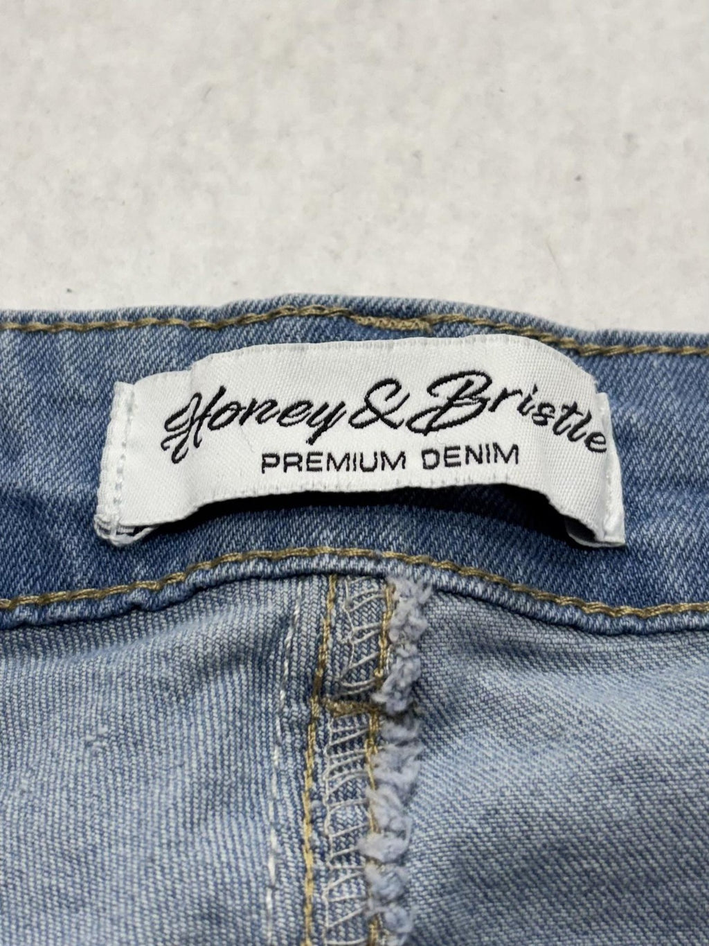 Honey & Bristle Jeans Womens 16 Plus Blue Light Wash High Rise Skinny 36x26.5