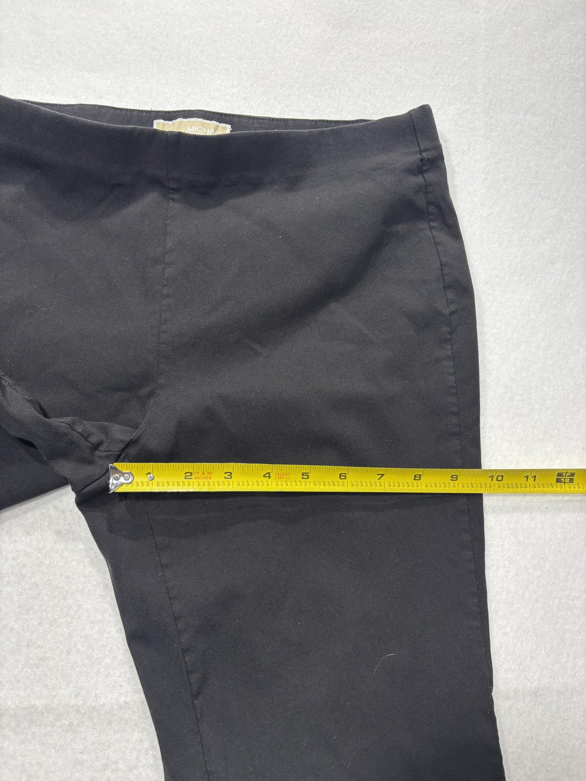 MICHAEL Michael Kors Leggings Womens Large Black Pull On Mid Rise Ankle Stretch