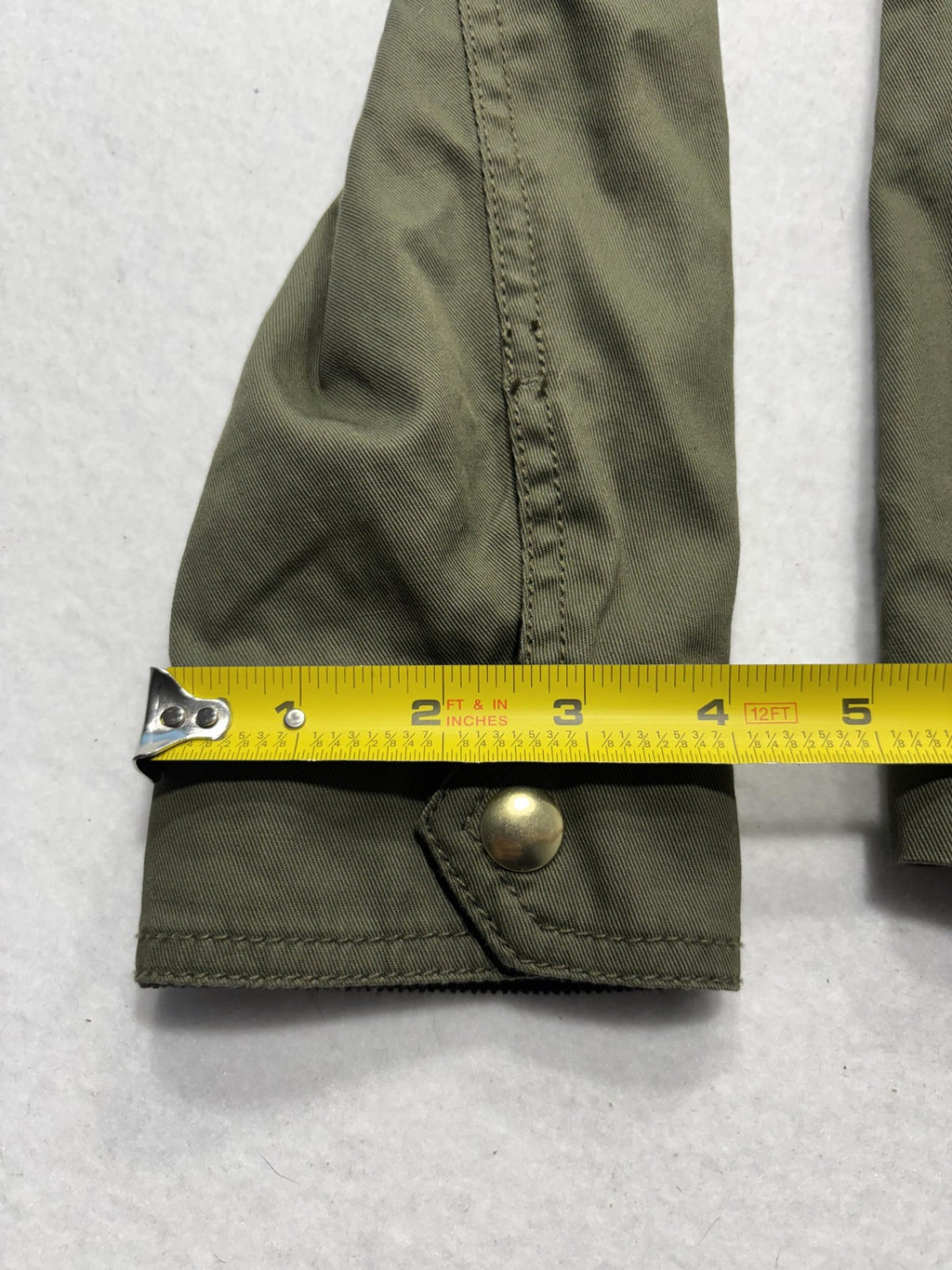 J.Crew Jacket Womens XS Green Utility Military Corduroy Collar Full Zip Pockets