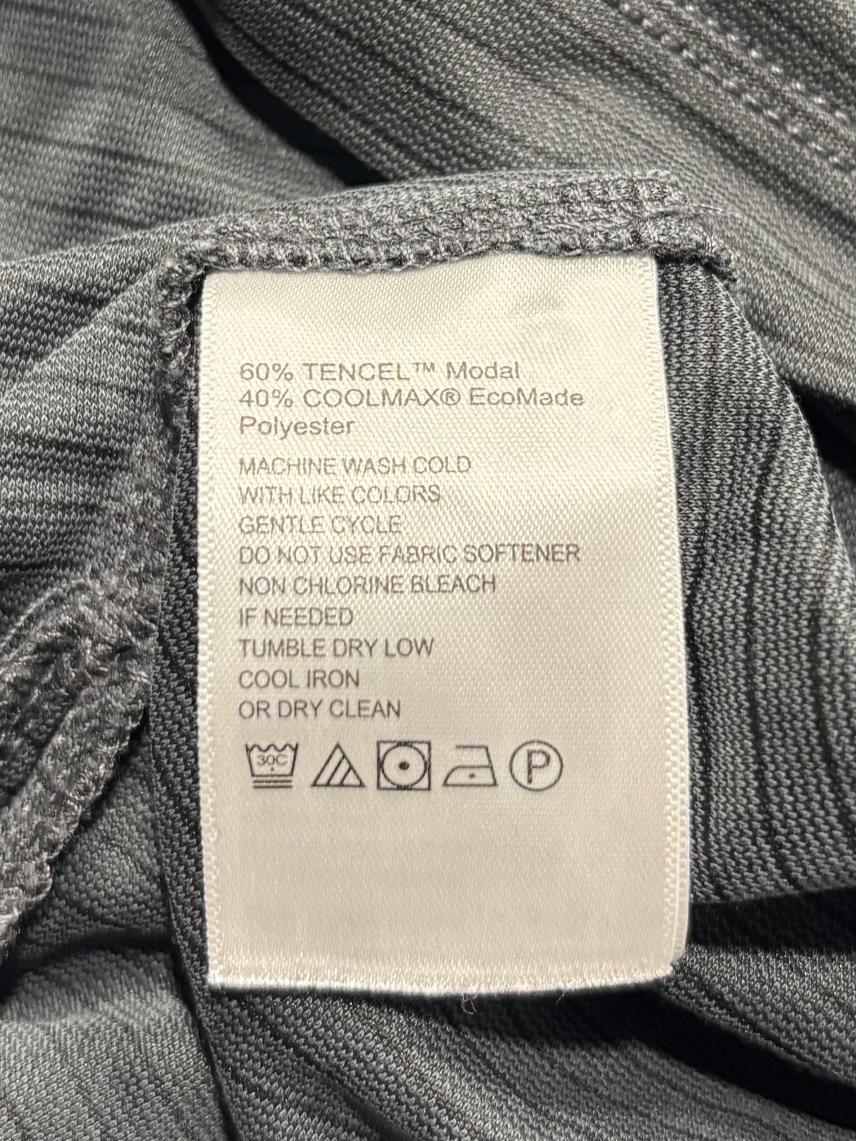 Tommy Bahama Polo Shirt Mens 2XL Gray Island Zone Striped Moisture Wicking