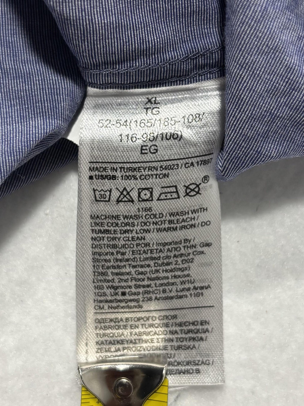 Banana Republic Dress Shirt Mens XL Blue Striped Long Sleeve Button Up Slim