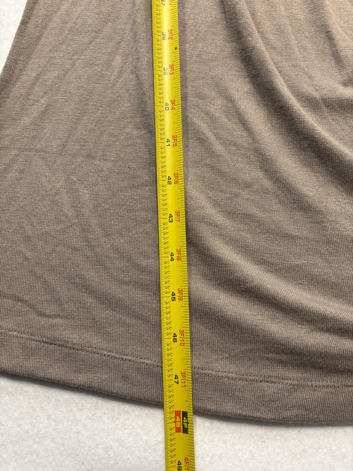 Banana Republic Dress Womens Medium Brown V Neck Long Sleeve Ruched Wrap Maxi