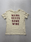 Fifth Sun Shirt Womens Medium White Mama Needs Some Wine Graphic Tee Casual