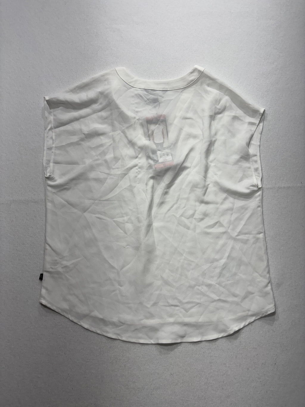 Banana Republic Blouse Womens Medium White V Neck Cap Sleeve Lightweight Top
