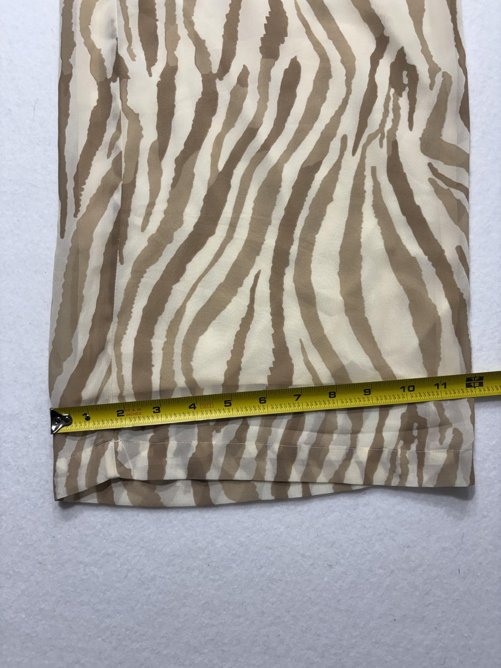 Soft Surroundings Dress Pants Womens Large Beige Neutral Zebra Wide Leg Pull On