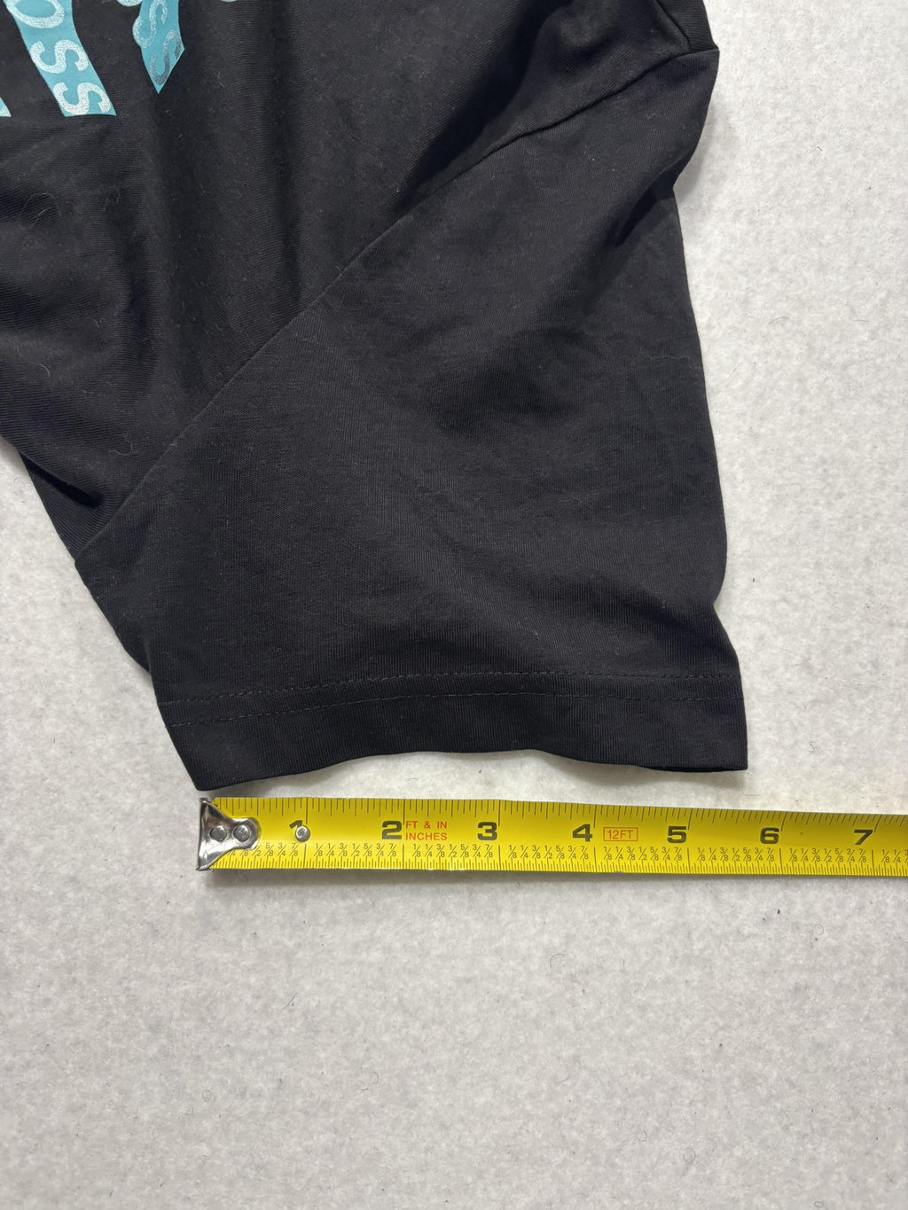 Boss Shirt Mens Large Black Bionic BOSS Logo Stripe Graphic Short Sleeve Tee