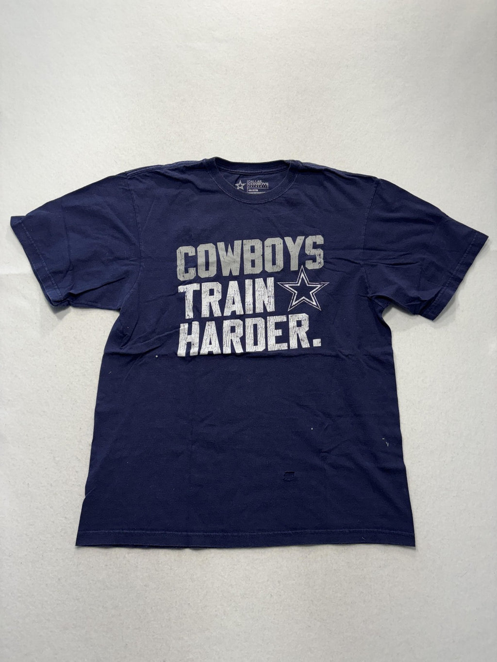 Dallas Cowboys Shirt Mens Large Blue NFL Football Cowboys Authentic Train Harder