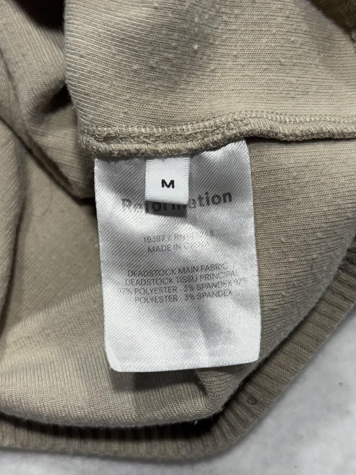 Reformation Tank Top Womens Medium Beige One Shoulder Ribbed Knit Cropped