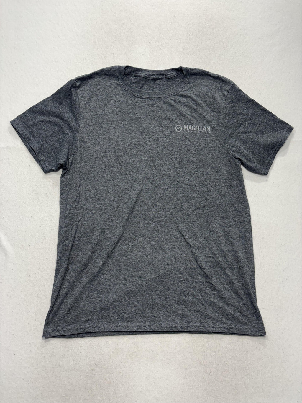 Magellan Outdoors Shirt Mens Large Gray American Flag Dog Patriotic Graphic Tee