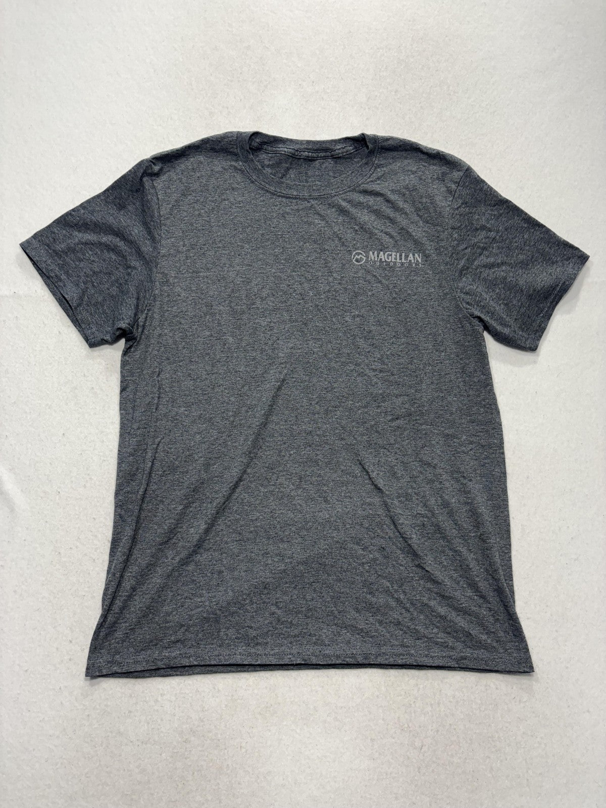Magellan Outdoors Shirt Mens Large Gray American Flag Dog Patriotic Graphic Tee