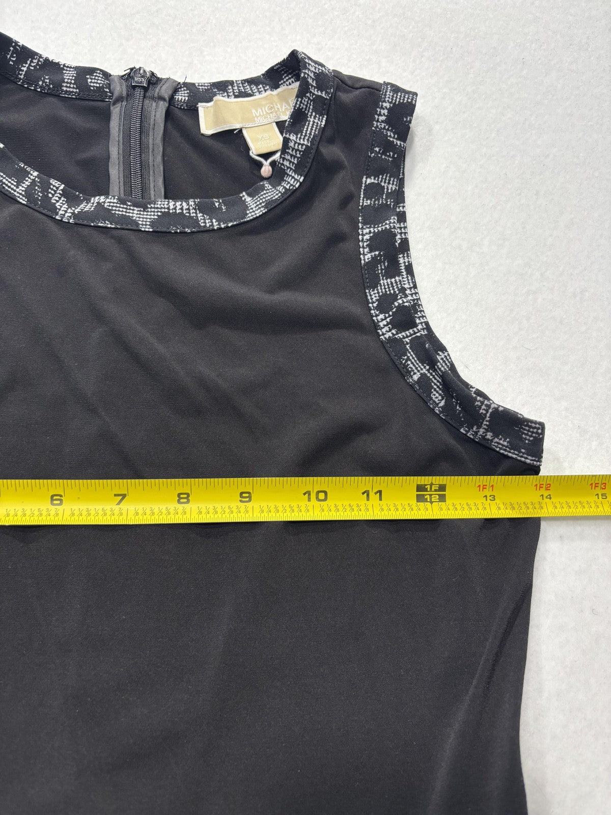 MICHAEL Michael Kors Dress Womens XS Black Crew Neck Sleeveless Sheath Stretch