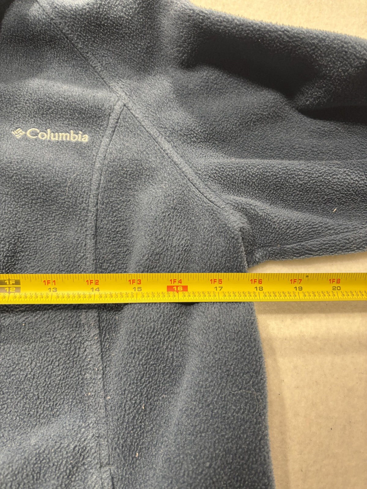 Columbia Jacket Womens M Blue Fleece Full Zip Stand Collar Pockets Outdoor