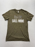 Bella + Canvas Shirt Womens Medium Green Boujee Ball Mom Graphic Tee Baseball