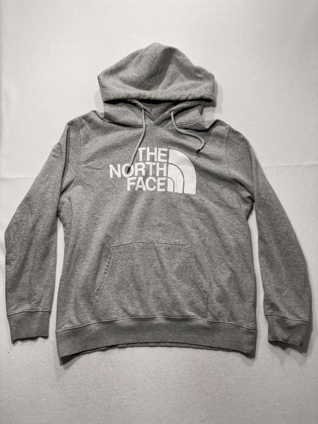 The North Face Hoodie Mens XL Gray Fleece Pullover Logo Kangaroo Pocket Outdoor