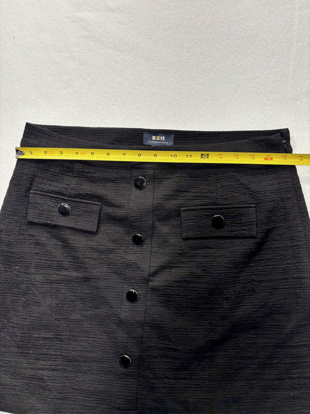 Maeve Skirt Womens Large Gray Textured Button Front A Line Mini Anthropologie