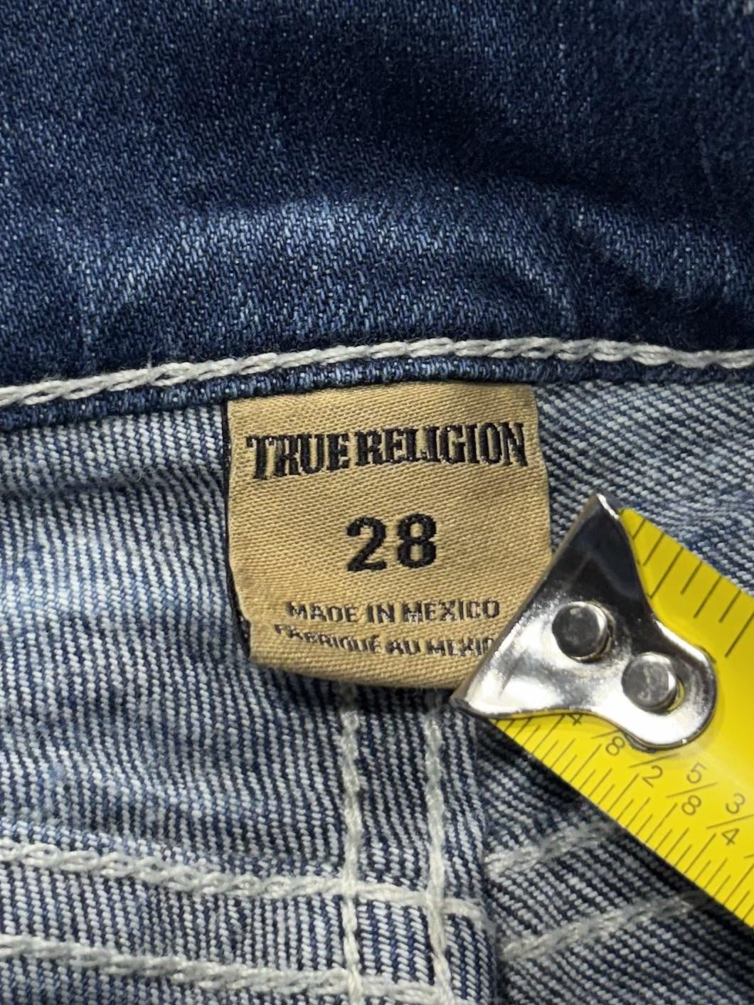 True Religion Cora Jeans Womens 28 Blue Medium Wash Mid Rise Straight 28x31