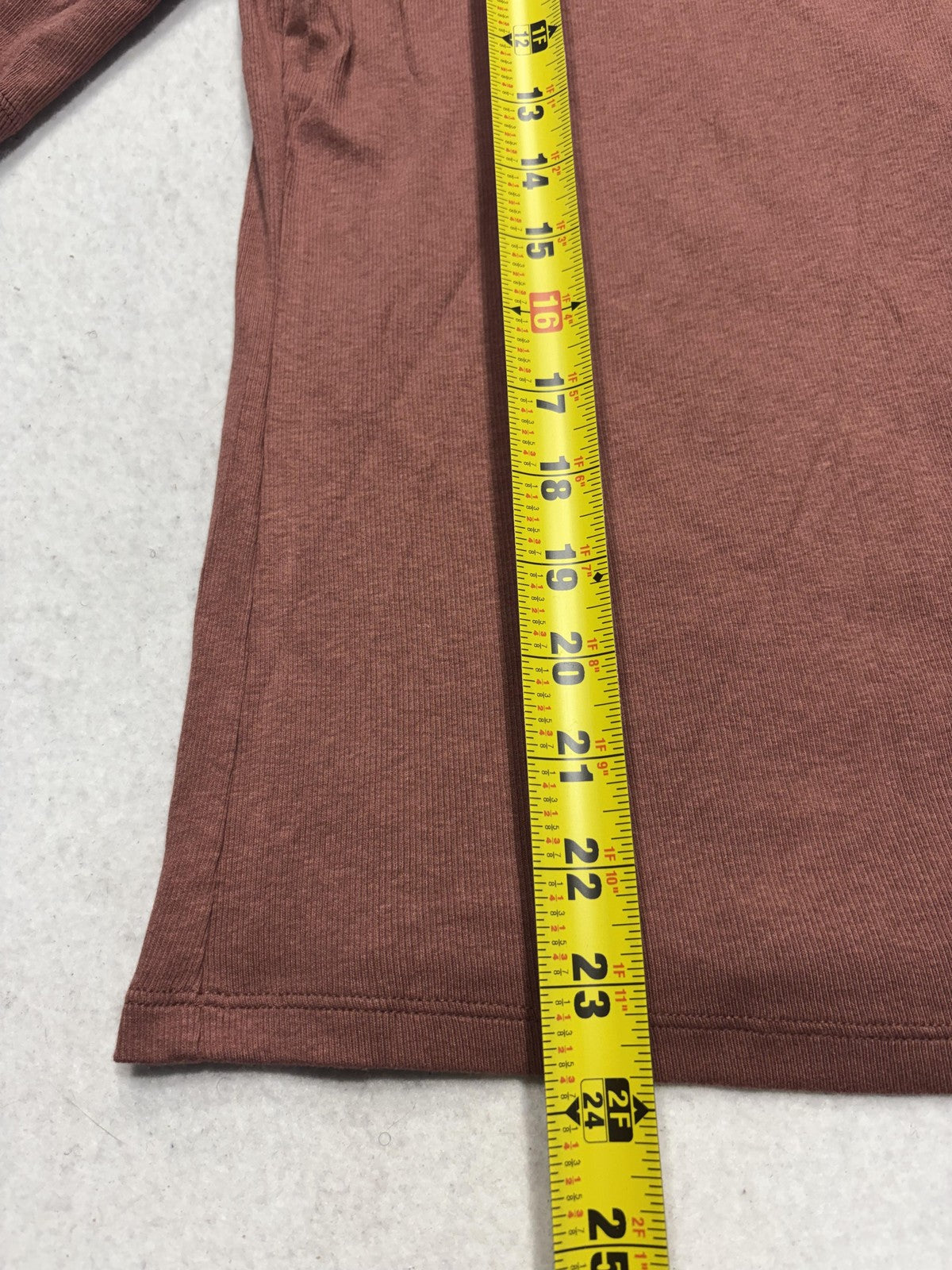 A New Day Shirt Womens Small Brown Mock Neck Short Sleeve Ribbed Knit Tee Casual