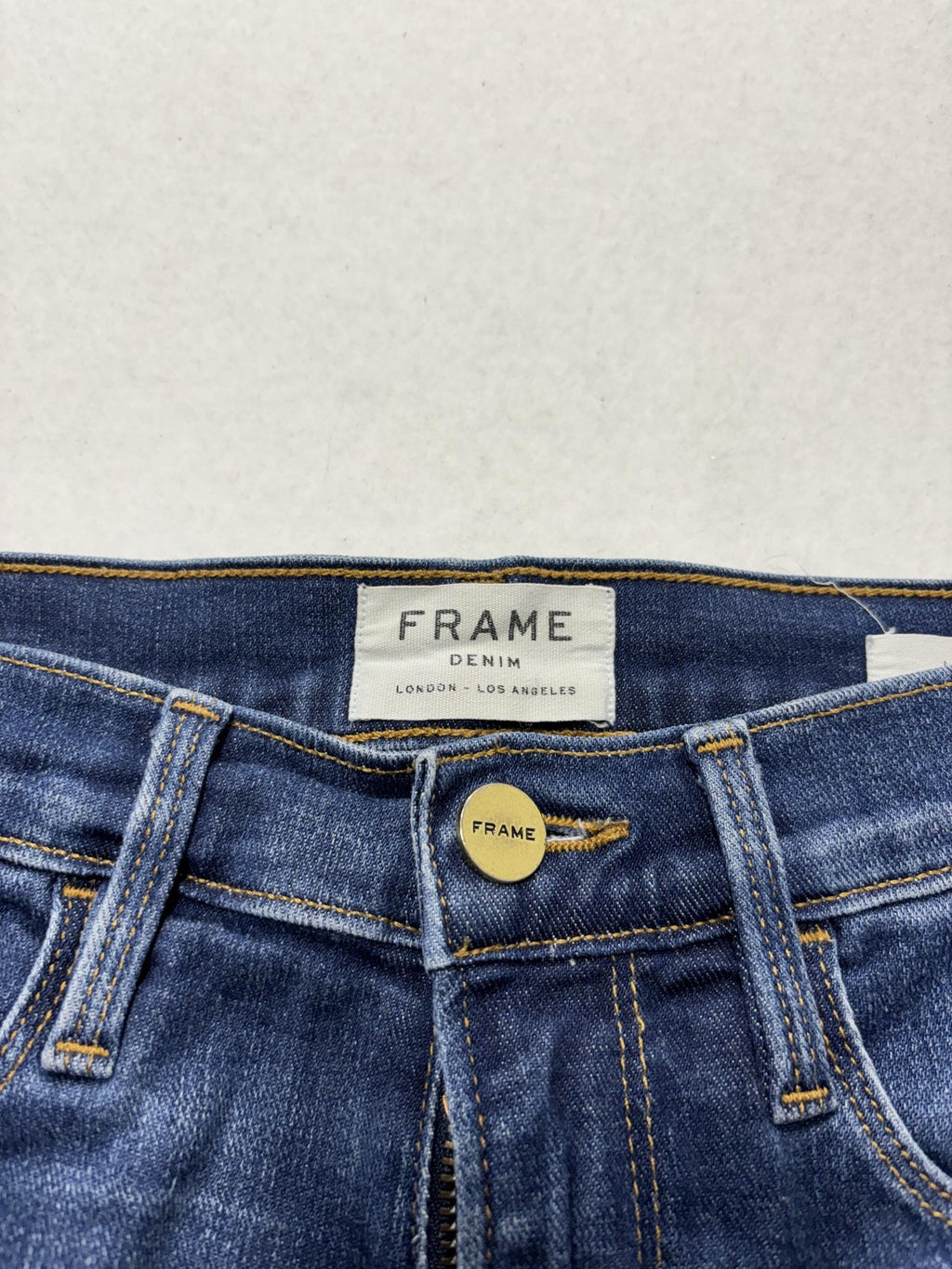 FRAME Denim Shorts Womens 24 Blue Le Cutoff Raw Hem Stretch Casual Summer
