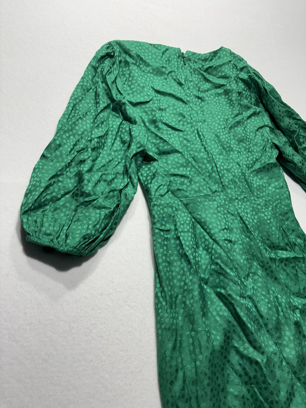 BCBGMAXAZRIA Dress Womens 4 Green Jacquard Sweetheart Ruffle Ruched Mini Party