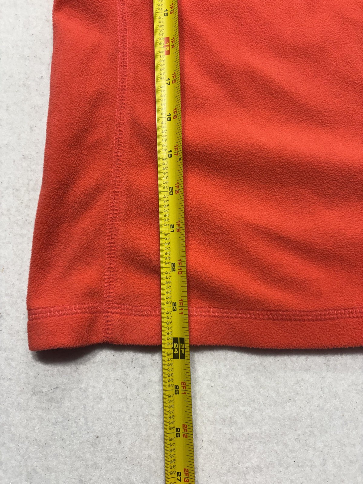 Columbia Pullover Womens Small Orange Fleece 1/4 Zip Mock Neck Long Sleeve Top