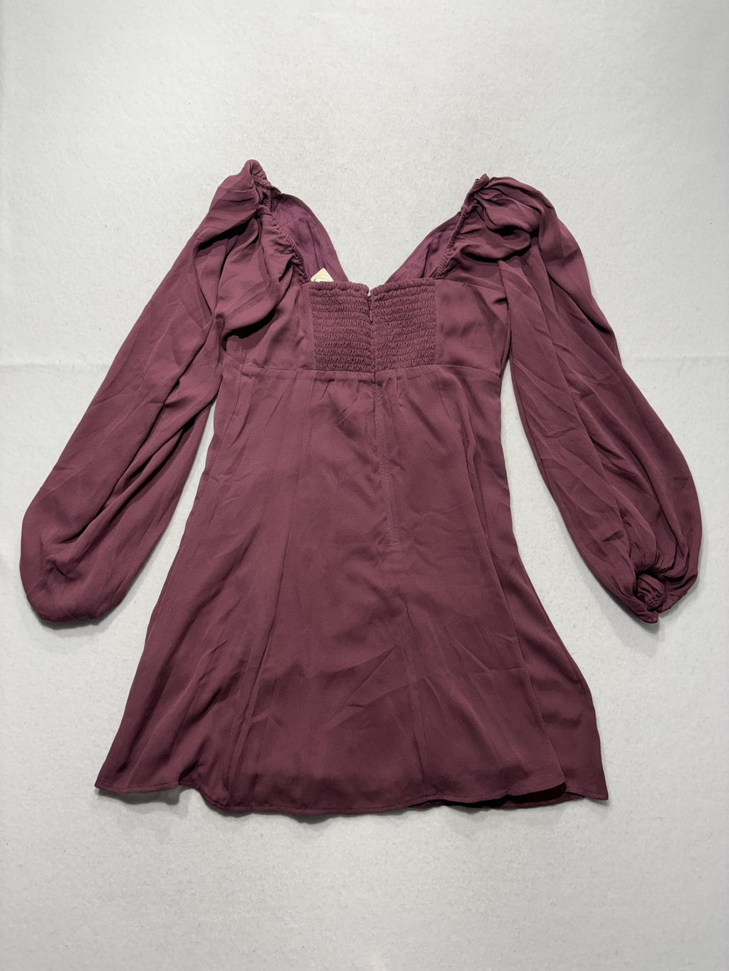 Abercrombie & Fitch Dress Womens Small Purple Sweetheart Puff Sleeve Flare Mini