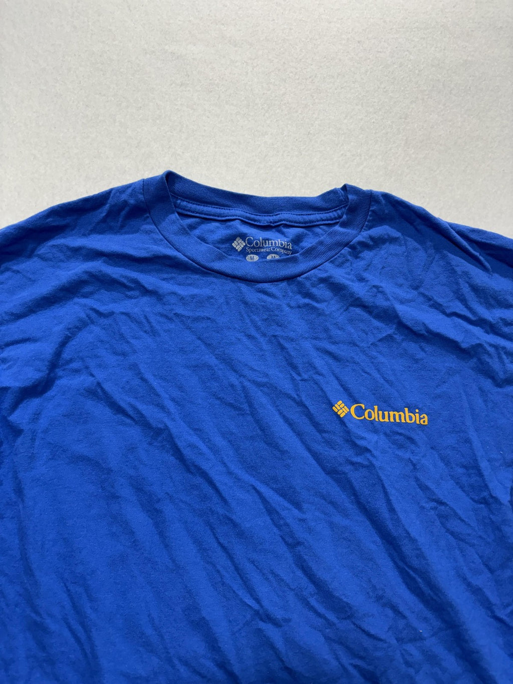 Columbia Shirt Mens Medium Blue Desert Cactus Graphic Tee Cotton Outdoor Hiking