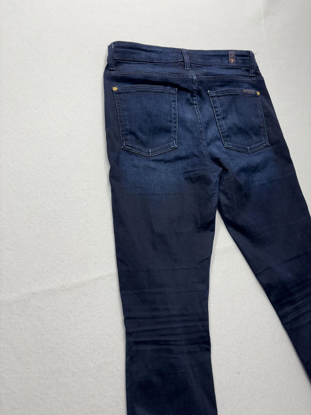 7 For All Mankind Jeans Womens 27 Blue Dark Wash High Waist Skinny Stretch