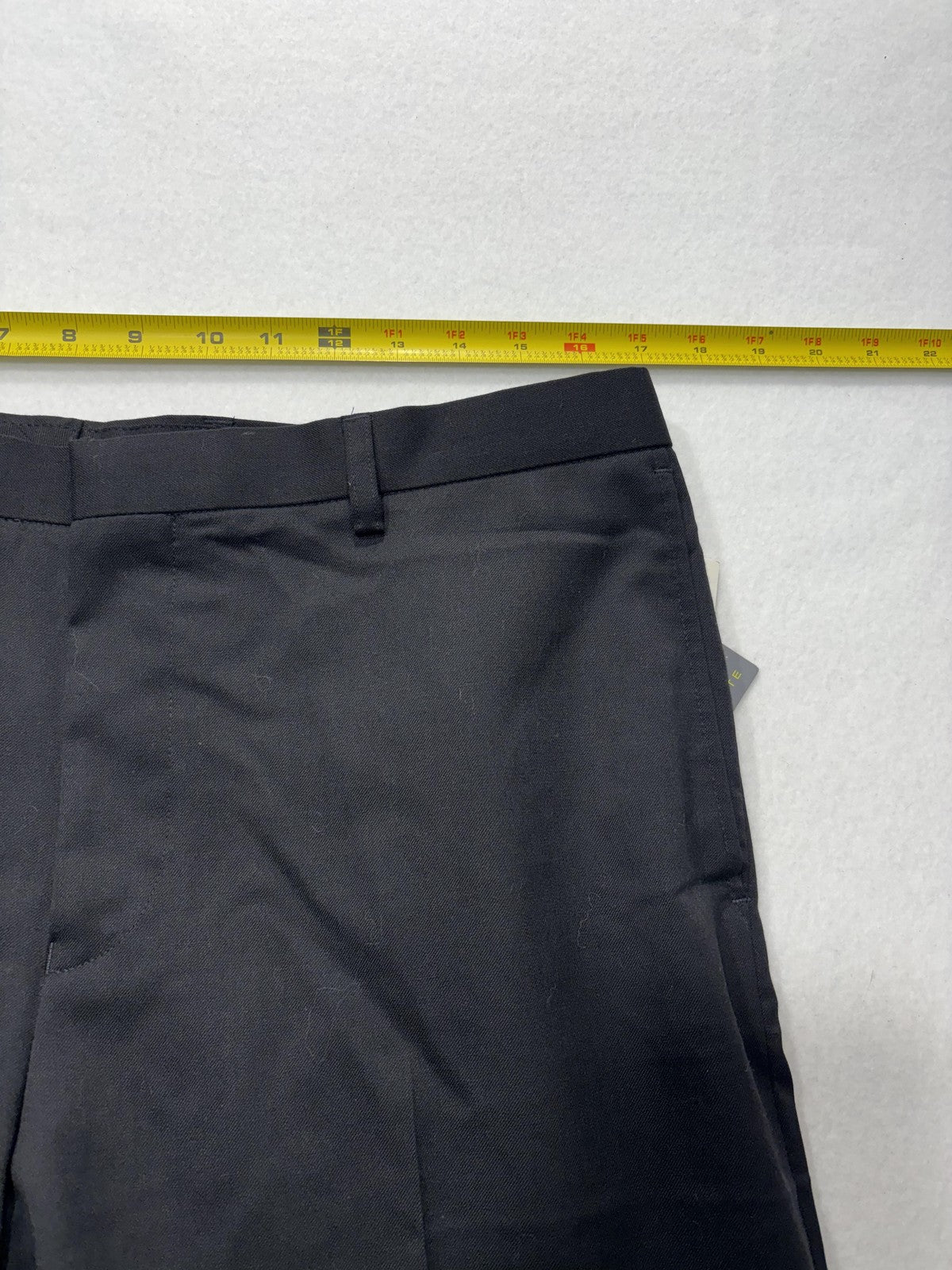 Calibrate Dress Pants Mens 34x38 Black Classic Fit Wool Flat Front Business