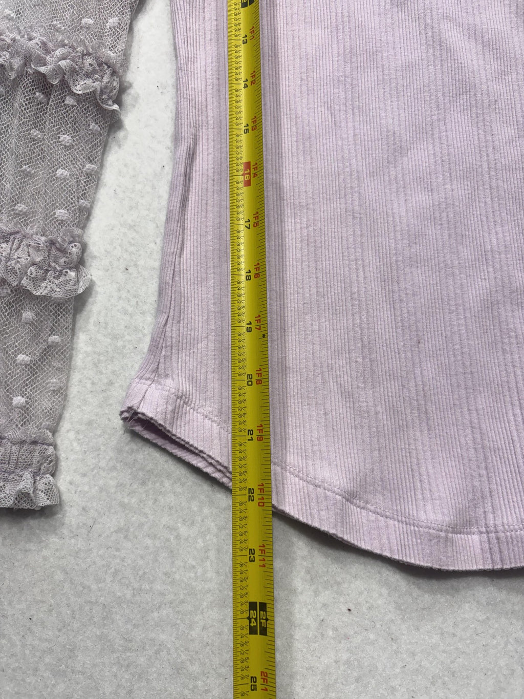 Urban Outfitters Top Womens M/L Purple Crew Neck Sheer Puff Sleeve Dot Ruffle