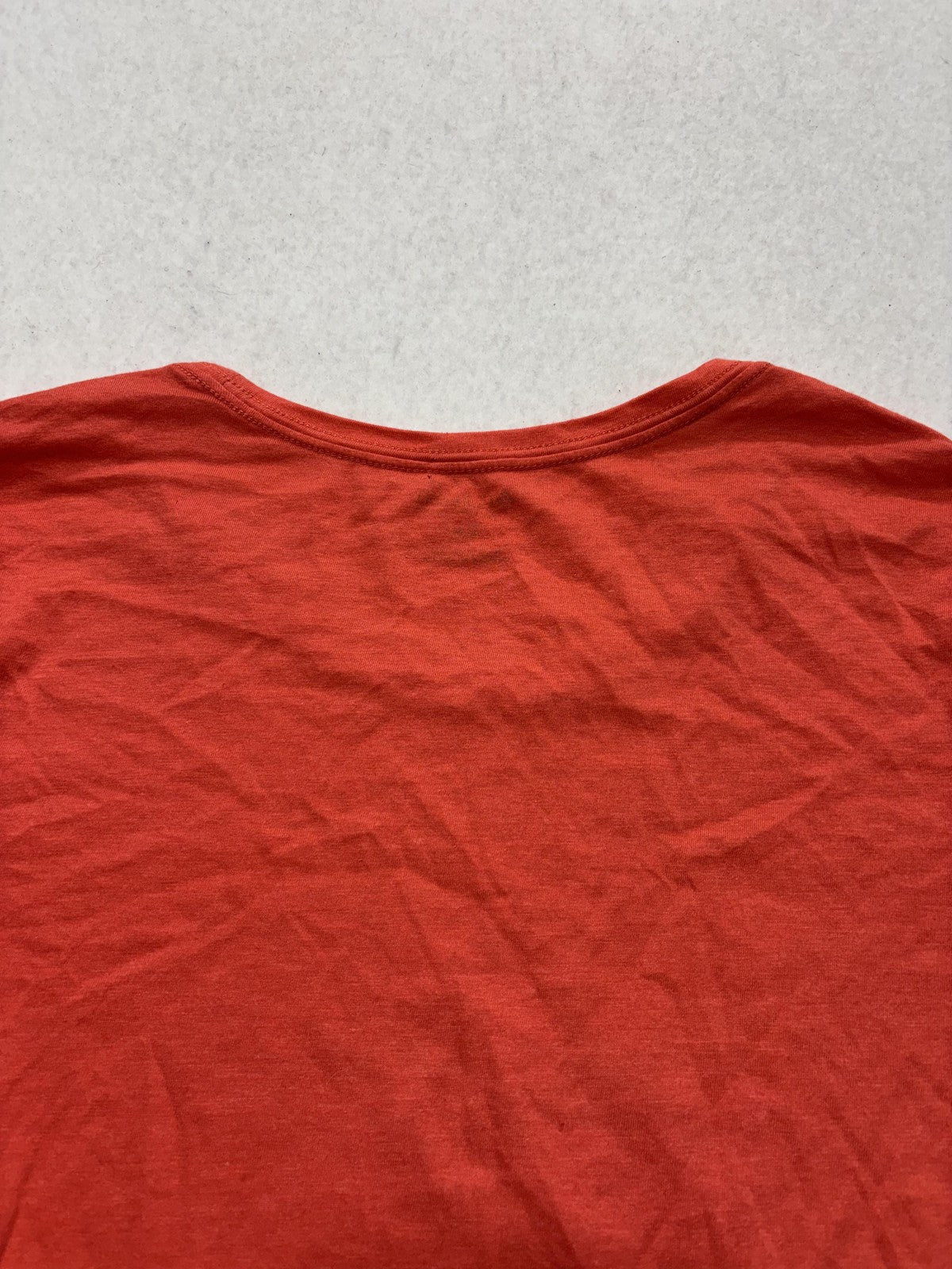 Columbia Shirt Womens Medium Orange Scoop Neck Short Sleeve Graphic Logo Tee