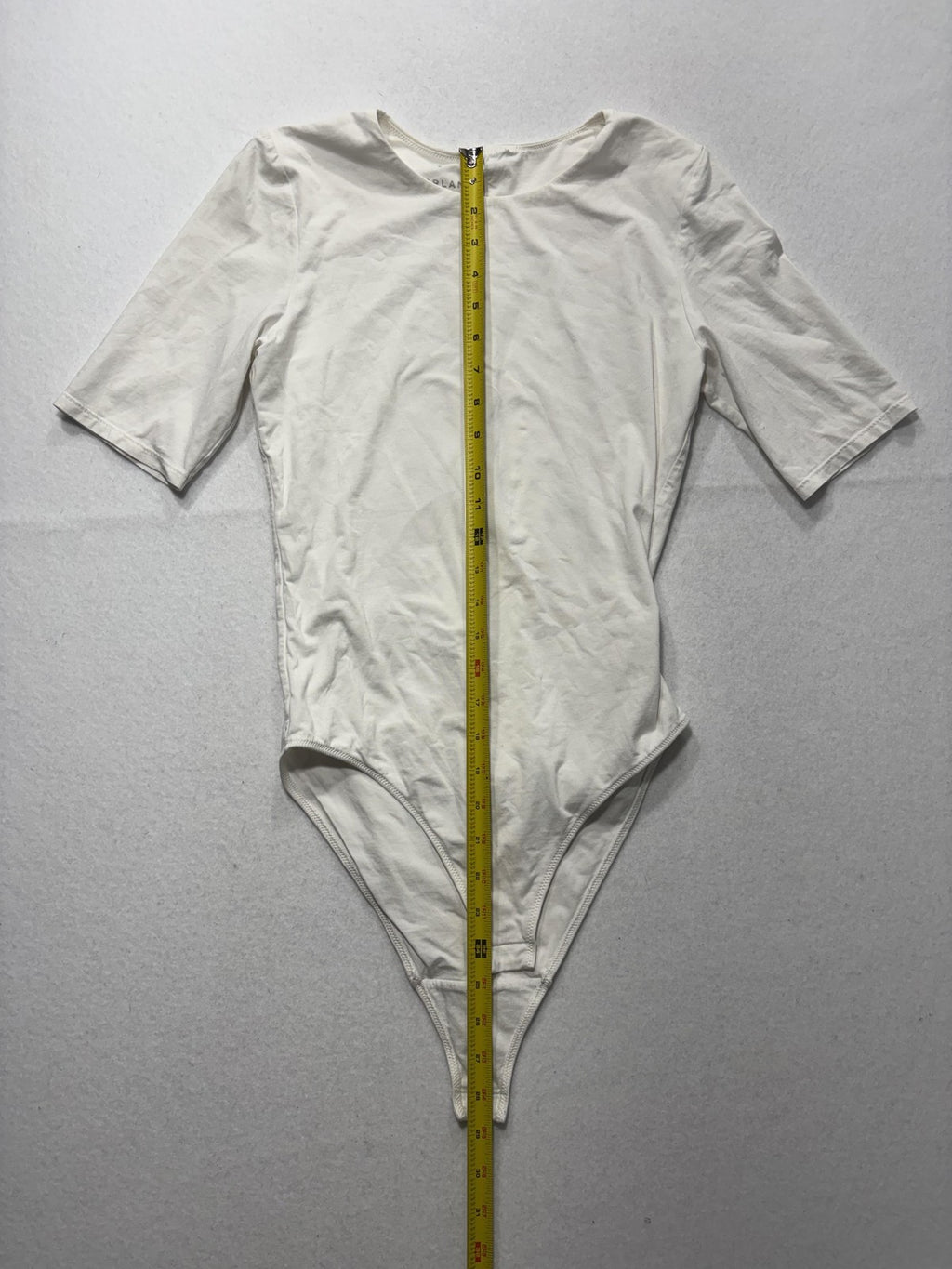 Everlane Bodysuit Womens Medium White Supima Cotton Jersey Short Sleeve Thong