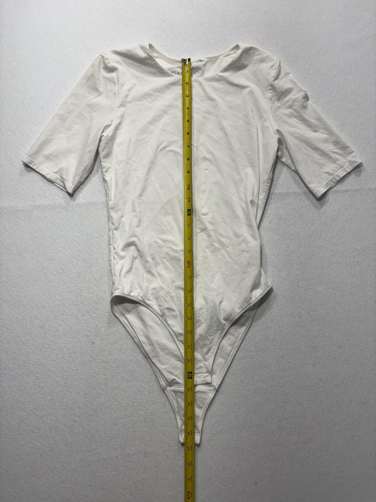 Everlane Bodysuit Womens Medium White Supima Cotton Jersey Short Sleeve Thong