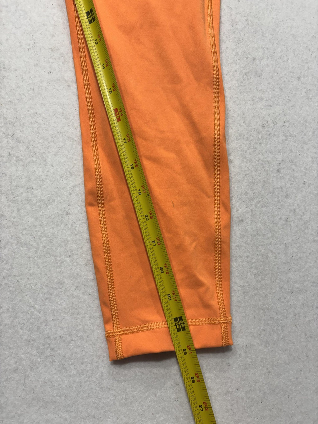 Lululemon Leggings Womens 10 Orange High Rise 25" Inseam Ankle Stretch Yoga