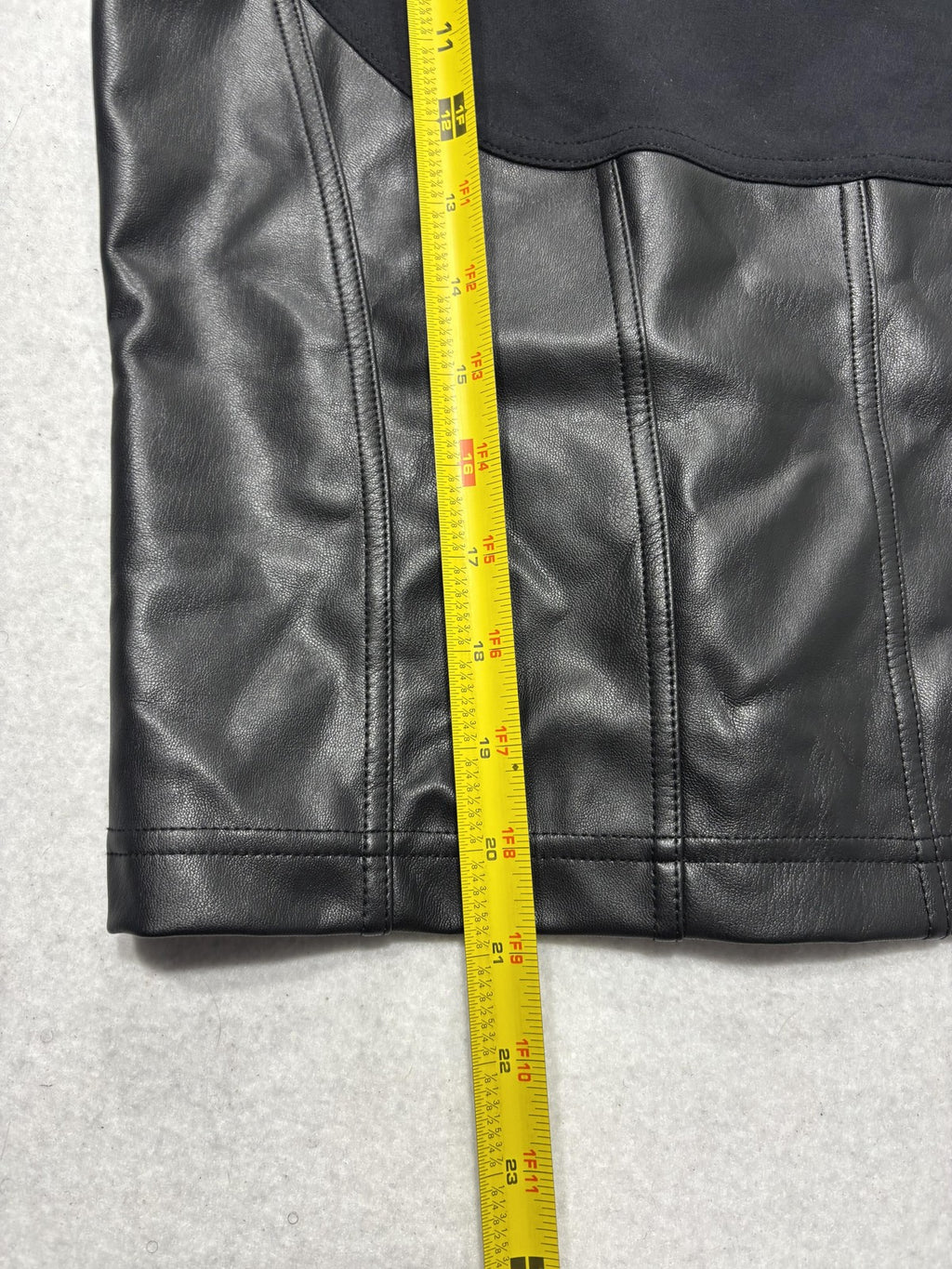 Maeve By Anthropologie Tank Womens Large Black Faux Leather Square Neck Crop