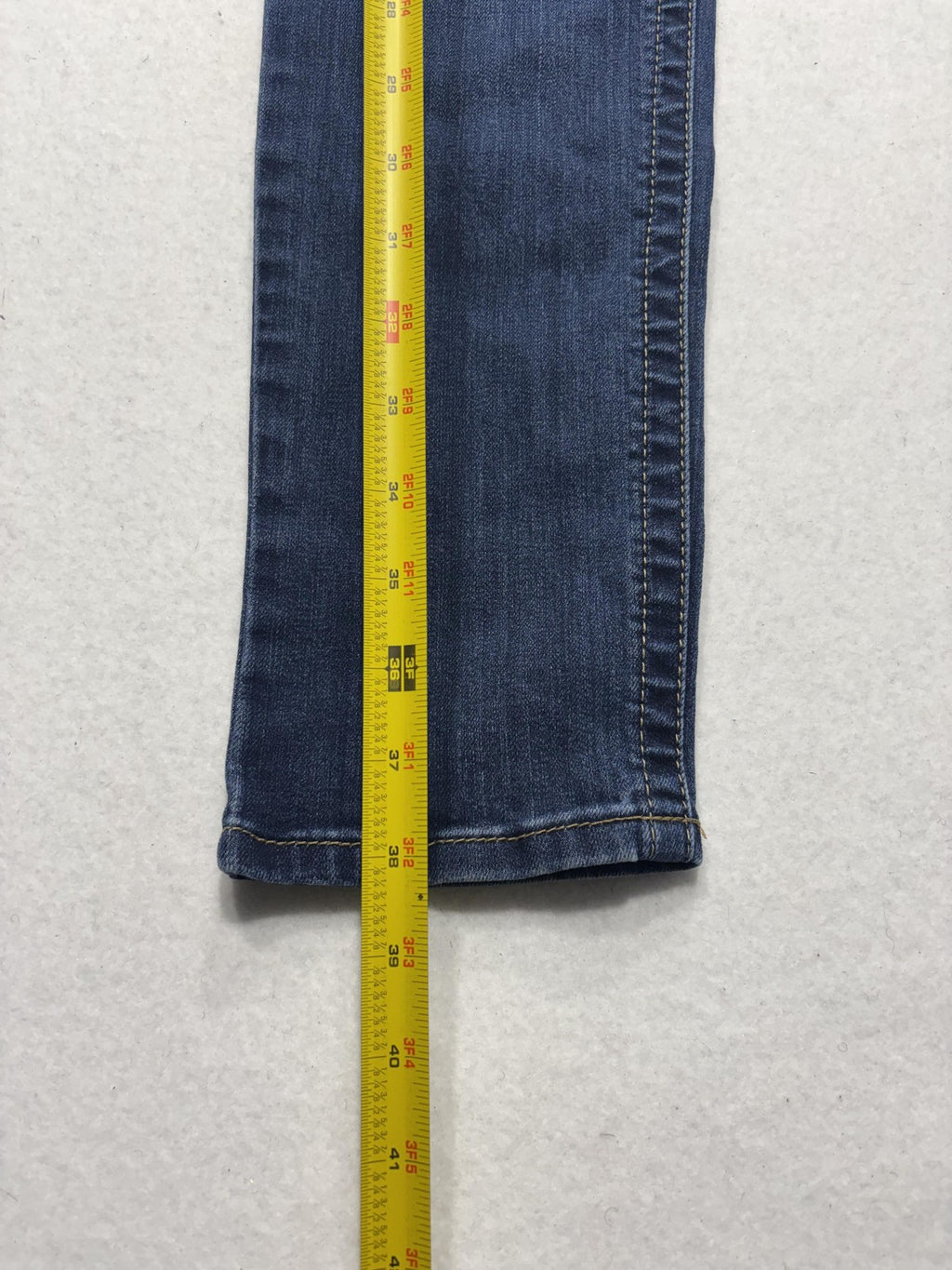 Seven7 Jeans Womens 16 Blue Medium Wash Mid Rise Straight Stretch 34x31