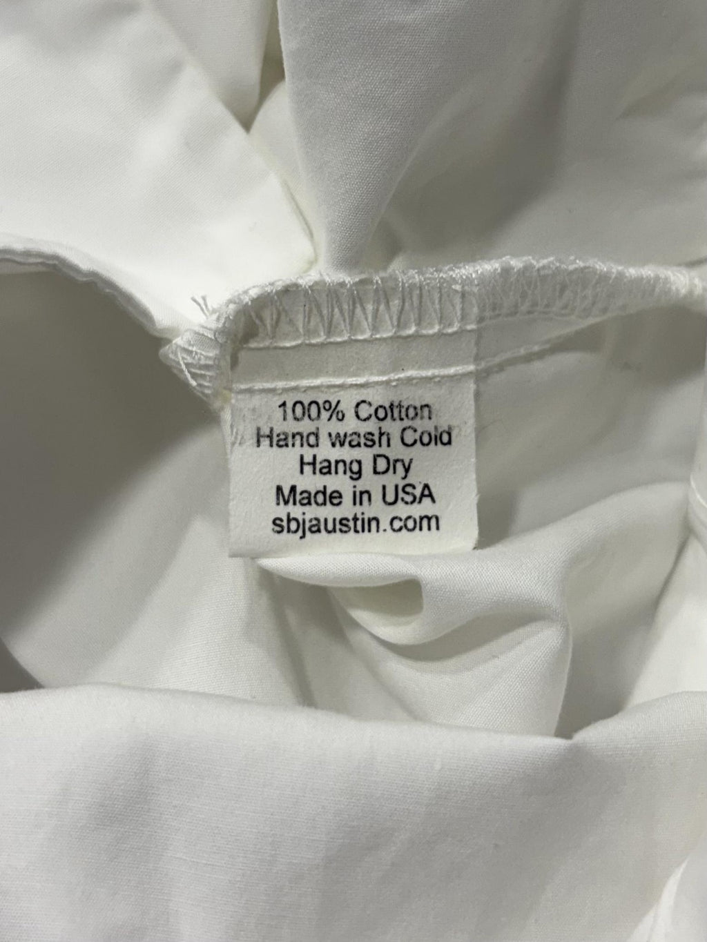 SBJ Austin Shirt Womens One Size White Long Tunic Button Front Cotton Top