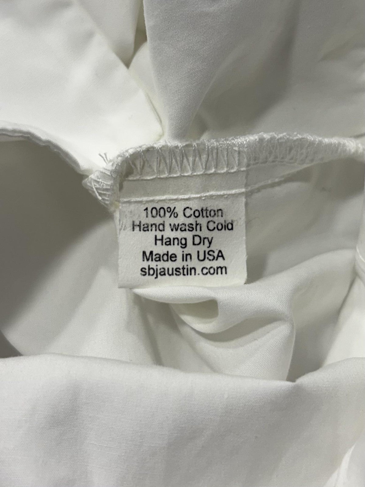 SBJ Austin Shirt Womens One Size White Long Tunic Button Front Cotton Top