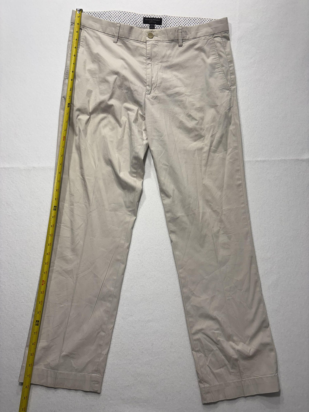 Banana Republic Chino Pants Mens 36x32 Beige Straight Leg Stretch Casual Work