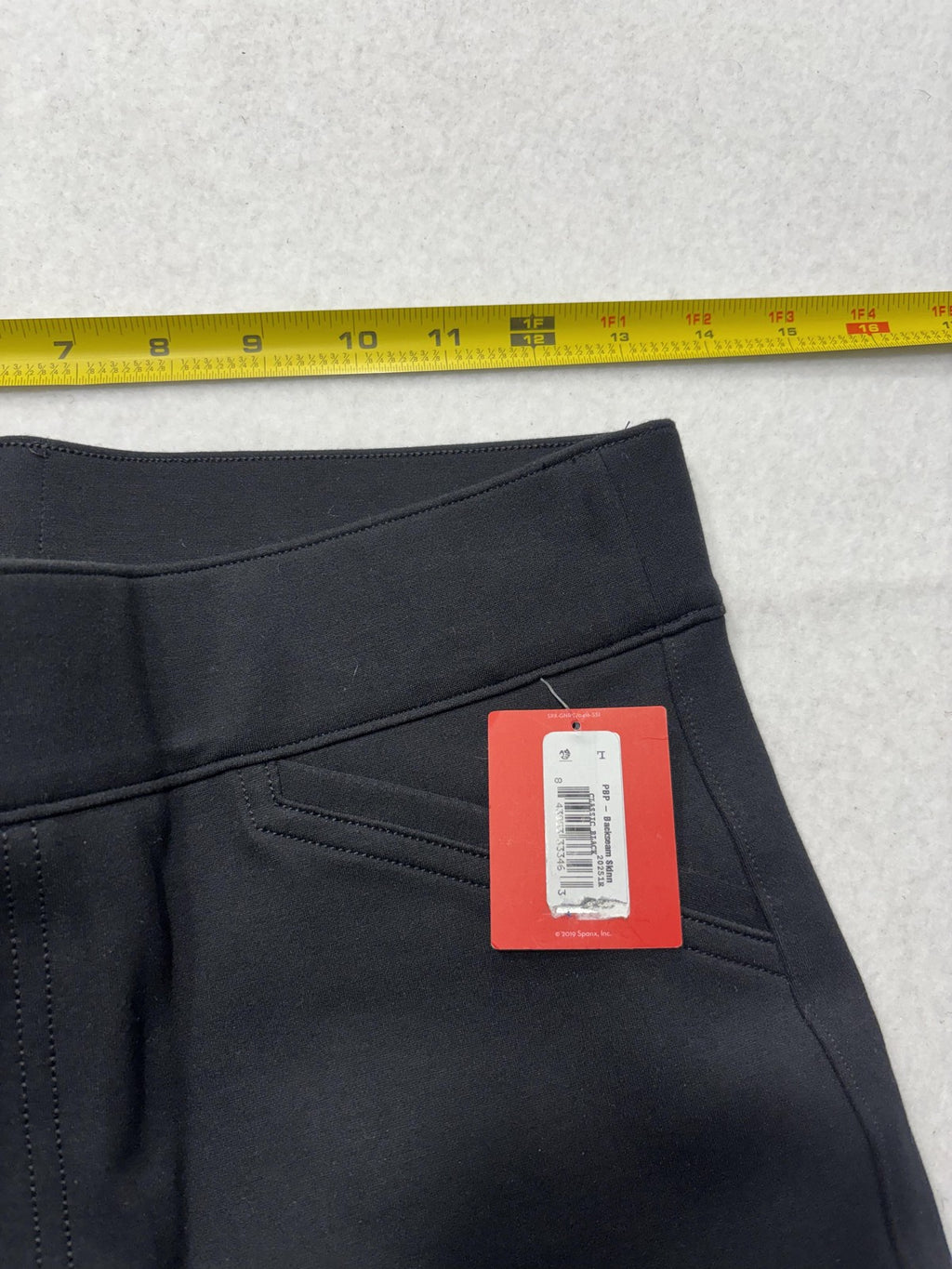 Spanx Dress Pants Womens Large Black Ponte Skinny Pull On Shaping Ankle Work